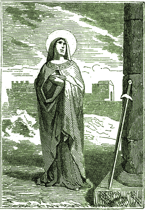 On représente souvent sainte Suzanne avec une couronne à ses pieds : c