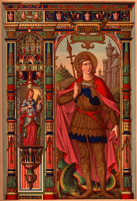 Saint Georges. Chromolithographie d