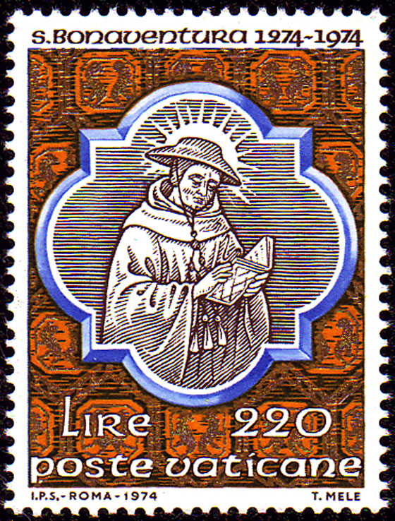 Saint Bonaventure est souvent représenté en costume de son Ordre, mais avec la chapeau de cardinal.