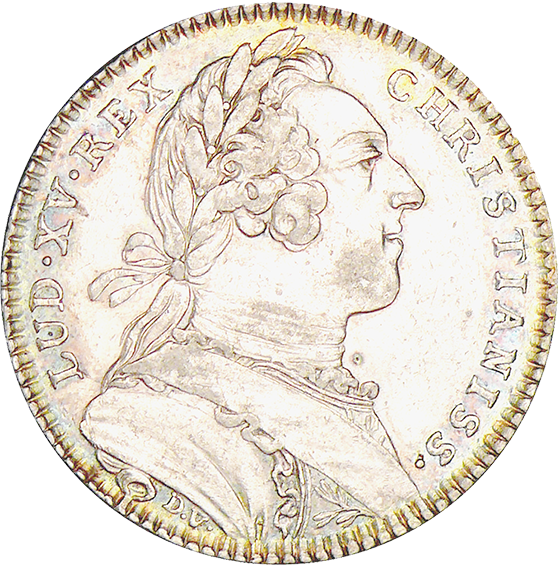 LVD(ovicus) XV REX CHRISTIANISS(imus)   LOUIS XV ROI TRS CHRTIEN