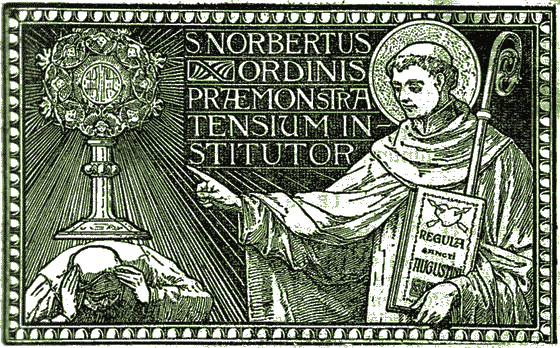 Saint Norbert, brusquement converti comme saint Paul, inspir par saint Augustin pour suivre sa Rgle, fonde l