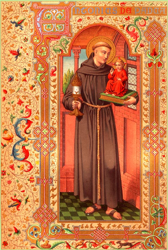 Saint Antoine de Padoue n  Lisbonne, disciple de saint Franois d