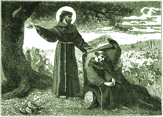 La prdication de saint Antoine de Padoue.