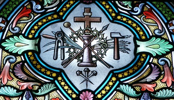 Vitrail de la Basilique (dtail).