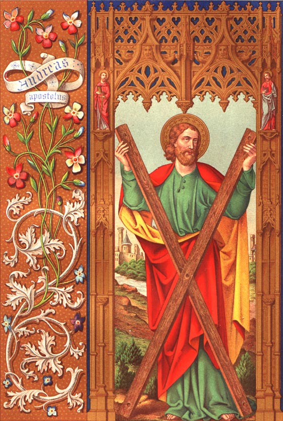 Saint Andr, frre de saint Pierre, est le premier des Aptres qui ait connu Jsus-Christ.