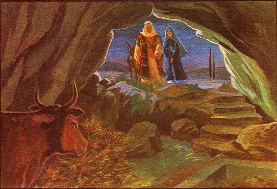 Les rares privil�gi�s qui se sont un peu pr�par�s en d�blayant la route selon les enseignements �nergiques de saint Jean-Baptiste voient du fond de leur pauvre grotte arriver le Messie, leur Sauveur�