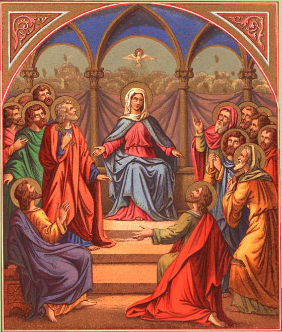 Chromolithographie tire du somptueux ouvrage  La Vie et les Mystres de la Bienheureuse Vierge Marie, Mre de Dieu , par l