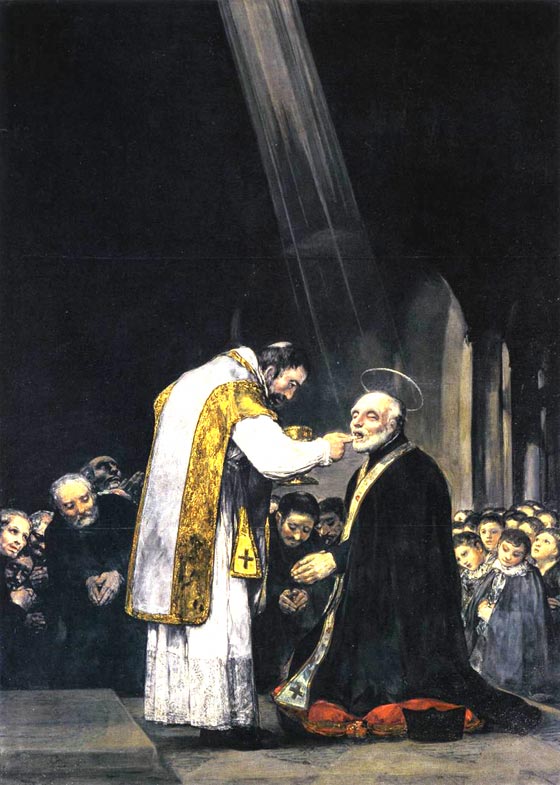 La dernire communion de saint Joseph Calasanz par le peintre espagnol Goya.